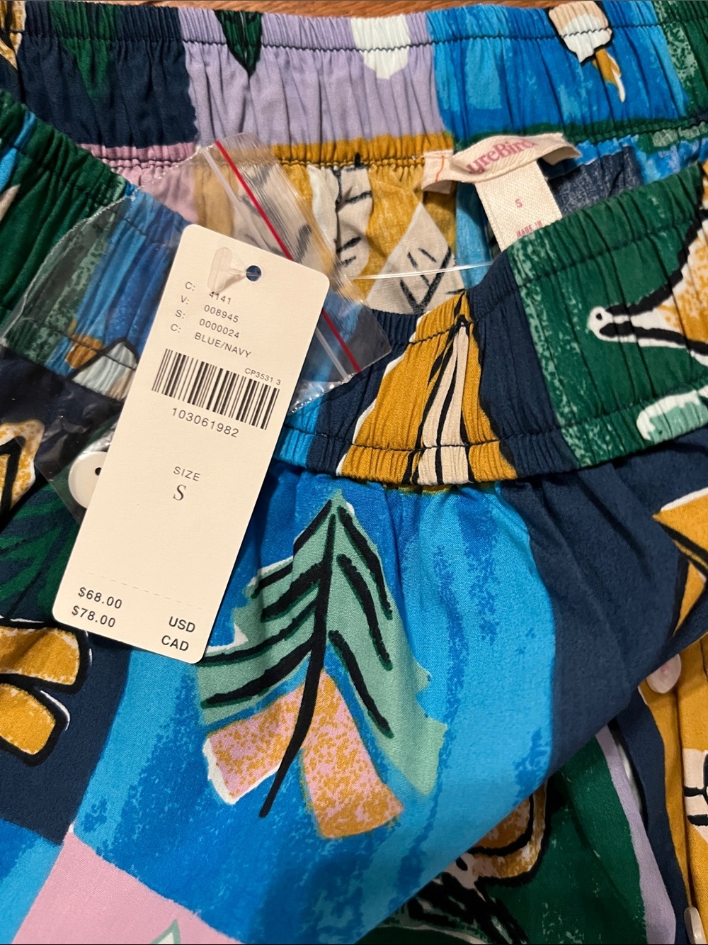 NWT Anthro Lyre Bird Campground Patchwork Print Pants - Picture 6 of 16